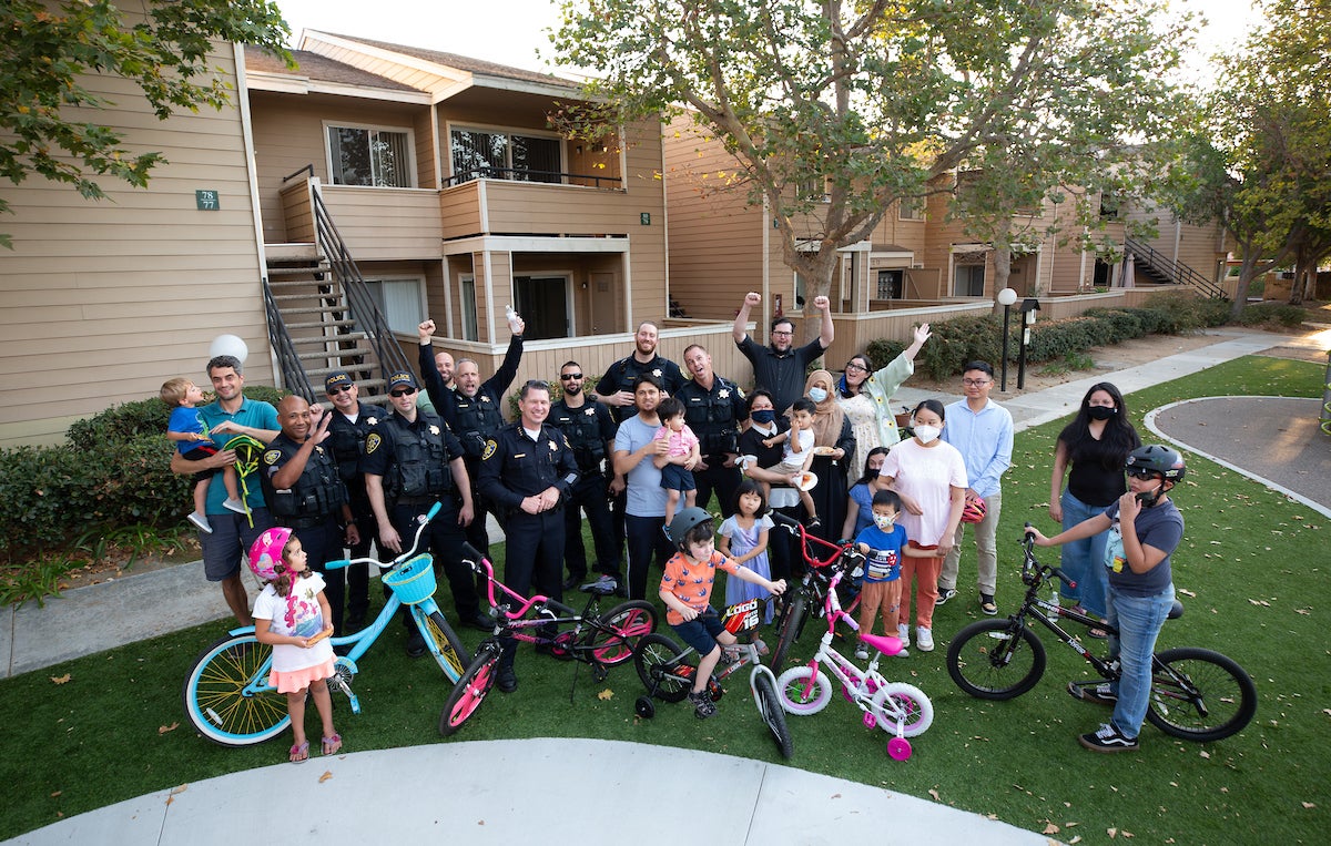 UCR police donate bikes to UCR’s family housing unit UCR News UC